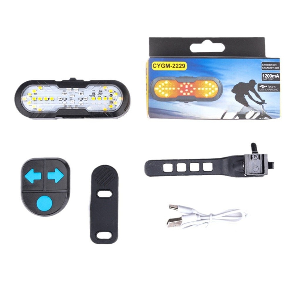 USB Rechargeable Bike Taillight with Wireless Remote 5 Modes and Function