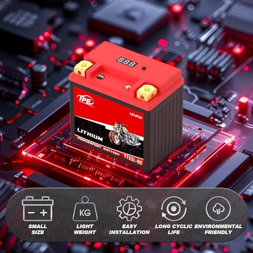 Lithium Battery 12V4AH 320CCA for Motorcycles & ATVs – Smart BMS, LCD YTX7L-BS