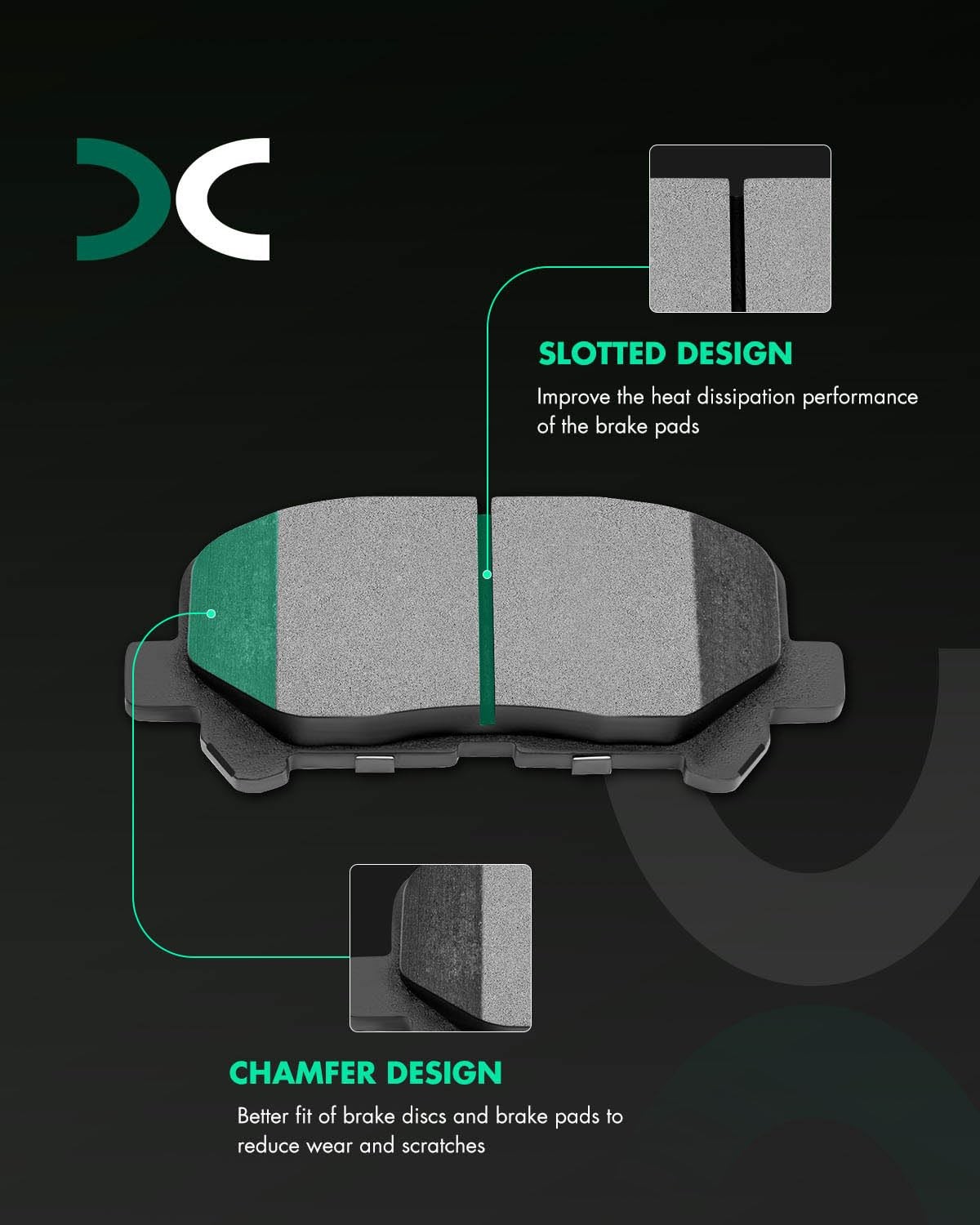 Scitoo D1281 D1089 Front Rear Ceramic Brake Pads Sets Fit For Honda Odyssey