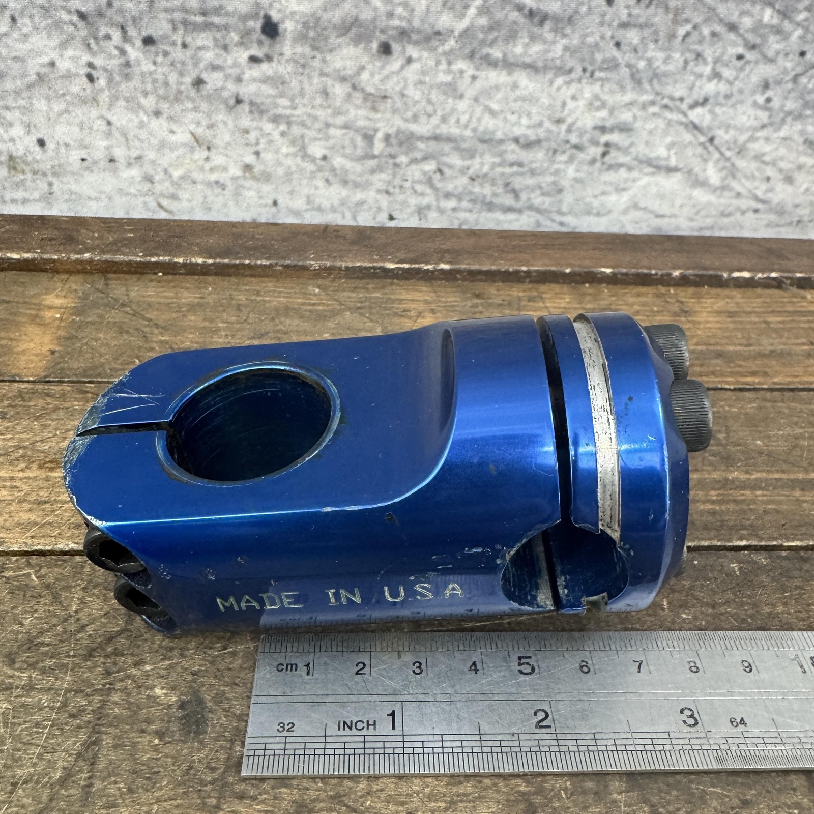 Vintage GT BMX Threadless Stem Blue Made In USA 1 1/8 Old School 1990s OG
