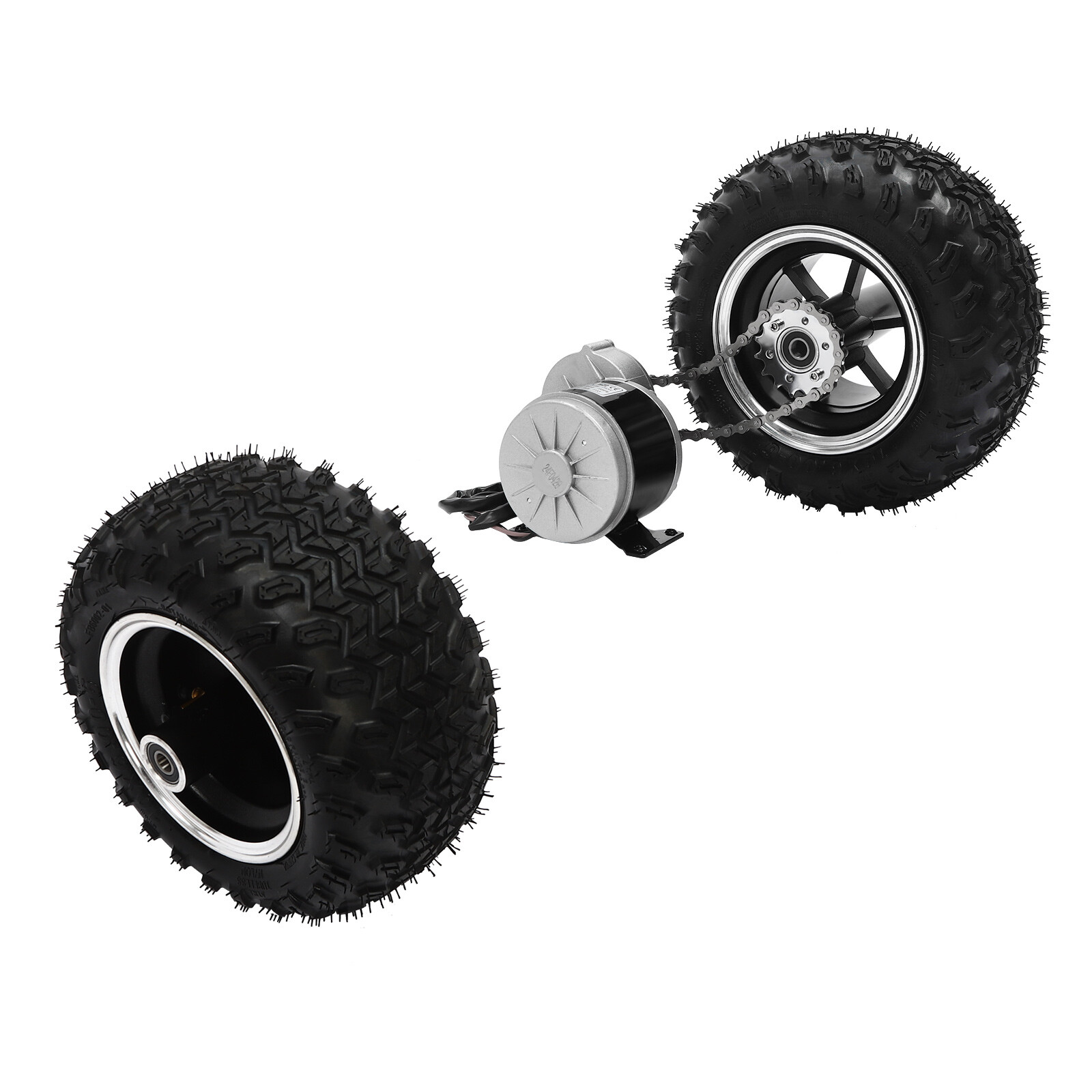 Double Wheel Motor Drive For Electric Cart Scooter Air Wheel Conversion Kit 250W