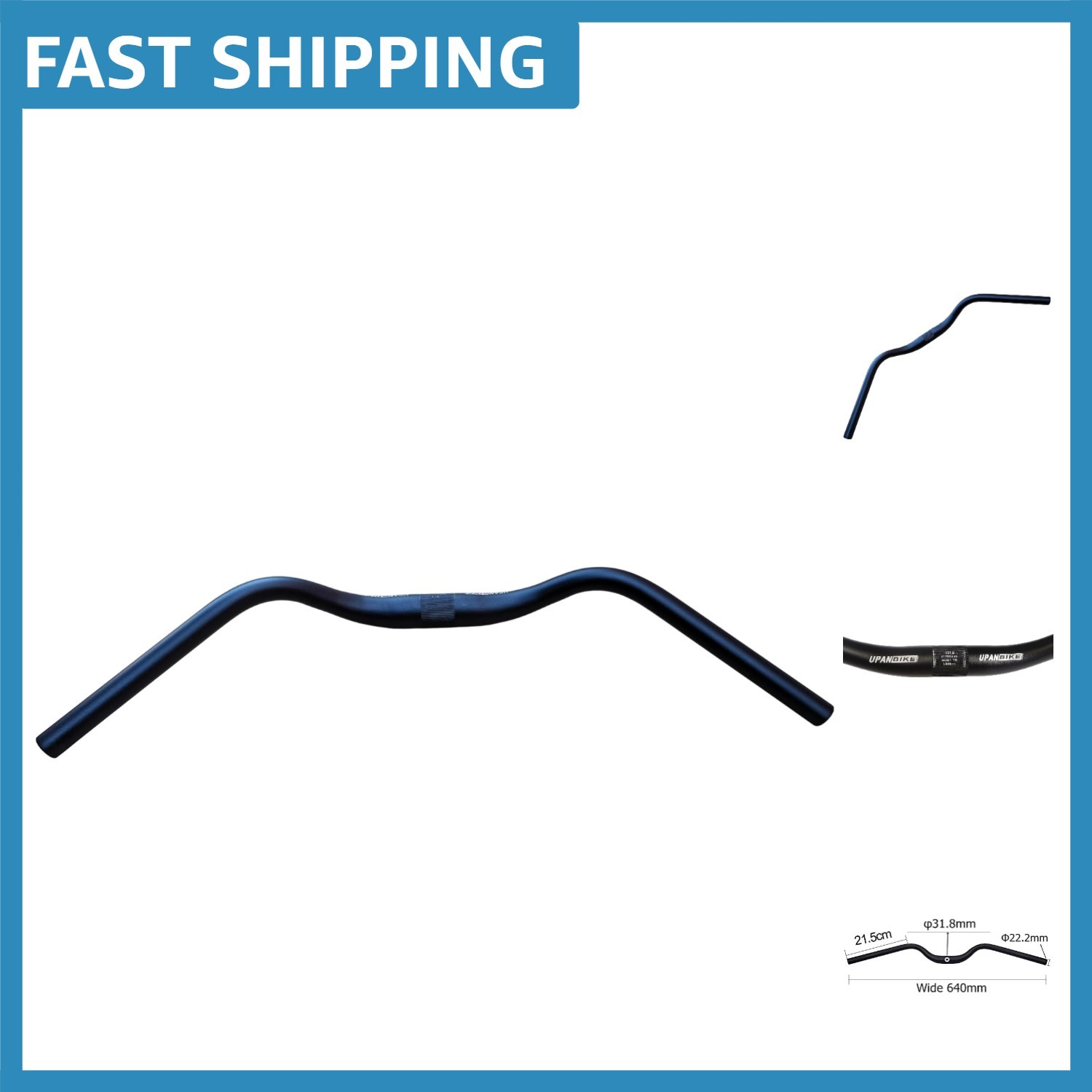 Durable T6061 Aluminum Retro Moustache Handlebar 640mm for Bike Enthusiasts
