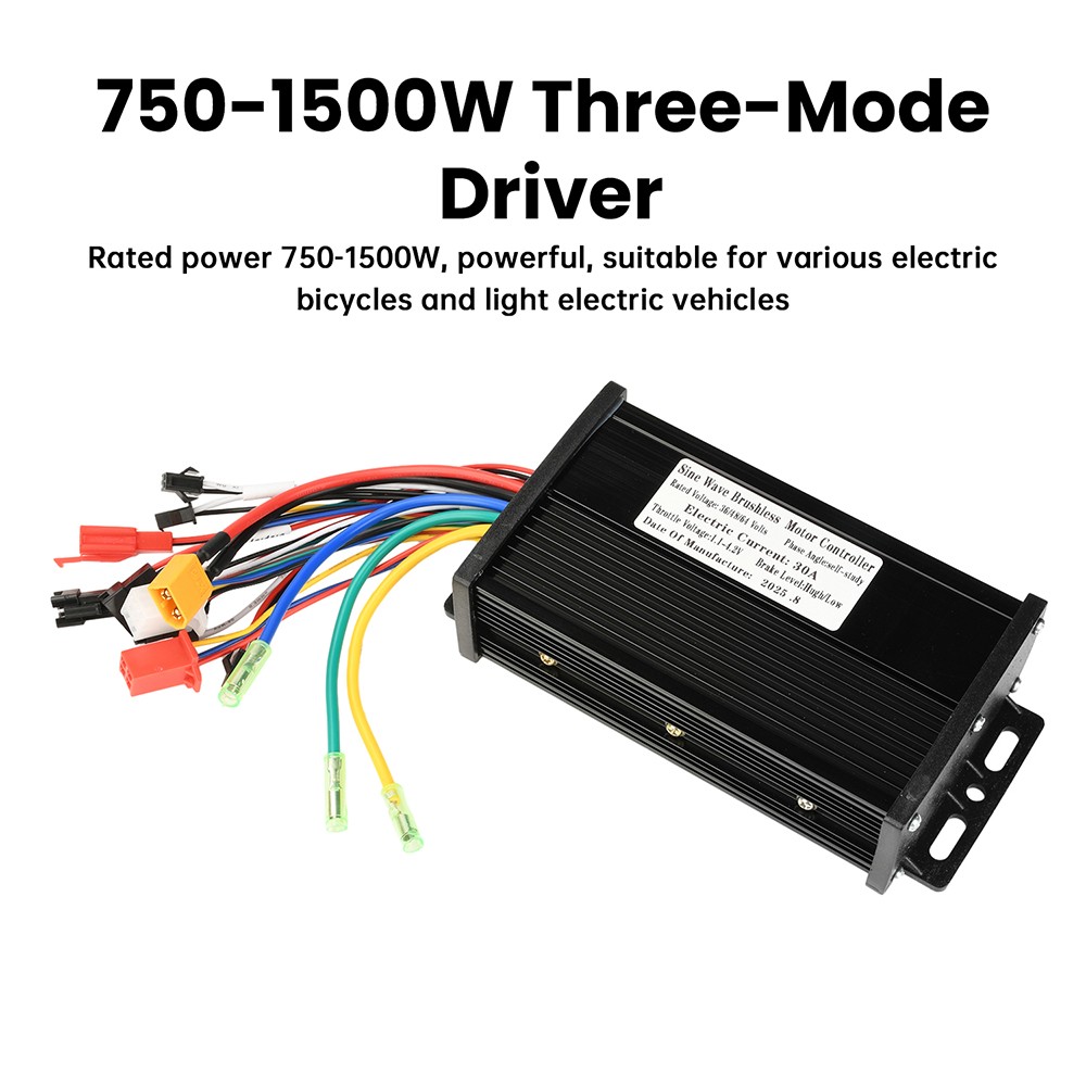 36V 48V 64V 750-1500W Brushless Motor Controller E-Bike S866 LCD Display Meter