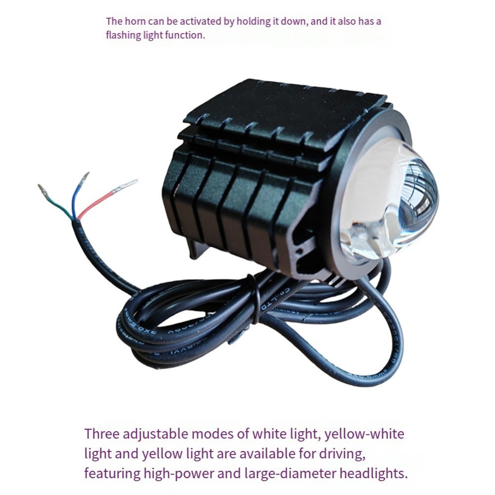 Adjustable Modes Ebike Headlight Aluminum Alloy Construction Bright Illumination