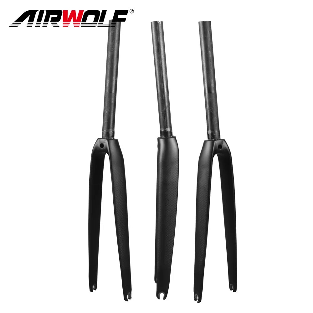 700C Carbon Road Bike Fork V Brake Quick Release 100*9mm Straight Rigid Frok