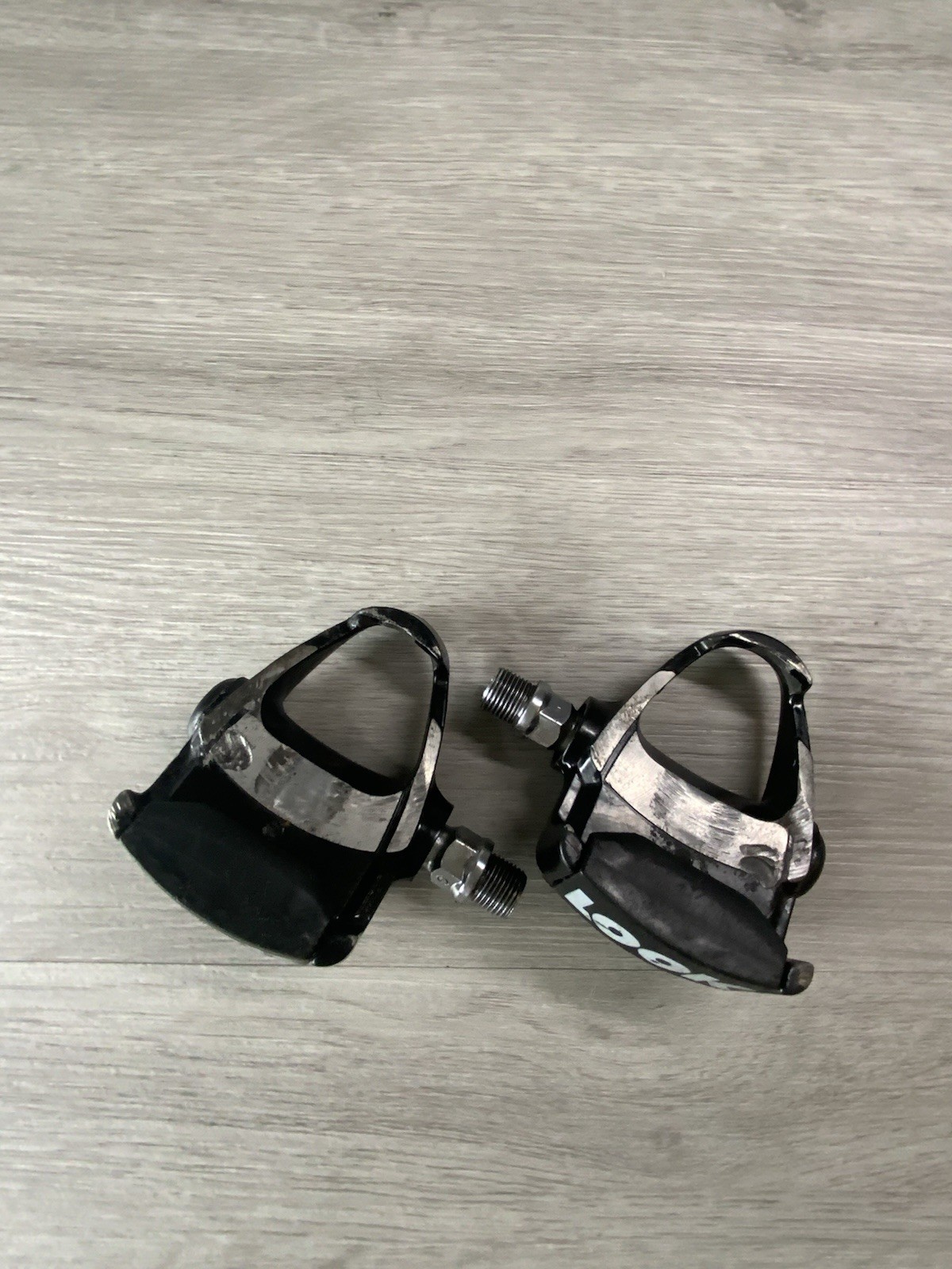 LOOK CARBON PRO CLIPLESS PEDALS NO CLEATS BLACK 432 GRAMS