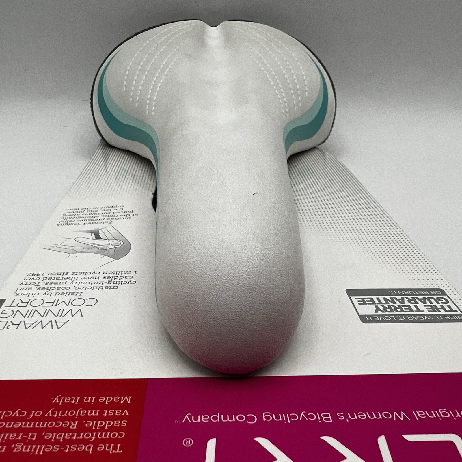 Terry Women’s Butterfly Ti Bike Saddle Seat, Comfortable Center Cutaway, White