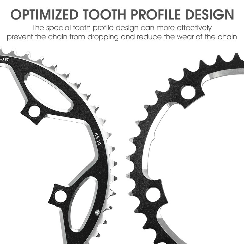 WEST BIKING Road Bike Bicycle 130mm BCD 39T/53T Double Chainrings Tooth Plate