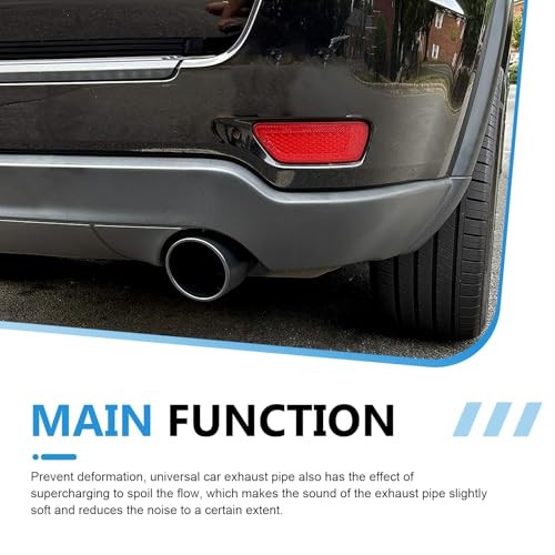 Stainless Steel Car Exhaust Tip, 2.75″-3″ Adjustable Car Exhaust Tail Muffler