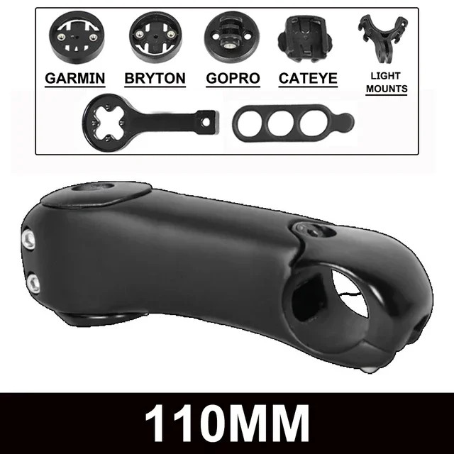 3 Degrees Stem Carbon Fiber MTB/Road Bicycle Carbon Stem Adapter Computer Mounts
