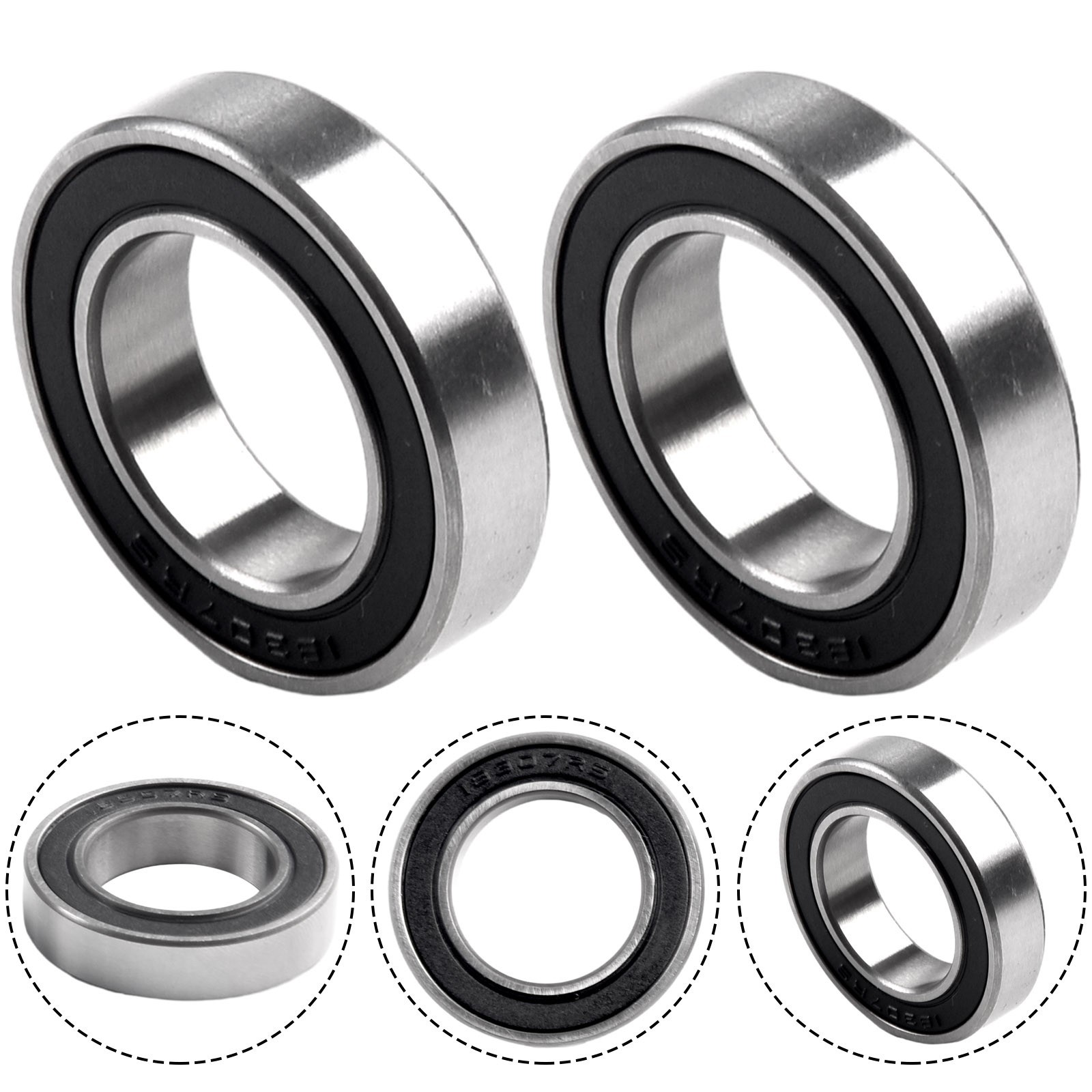 2 Packs Center Shaft Bearing Bike Bearings Bicycles Front And Rear Axles