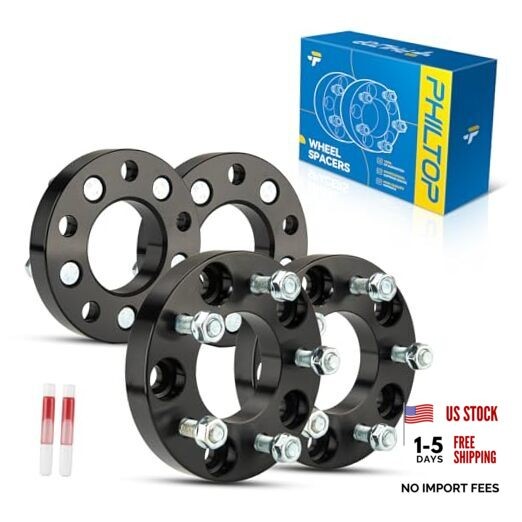 5×5 to 5x.75 Wheel 5×5 to 5×4.75 -78.3mm -M12x1.5 -1″ thick-4 Pcs 4 Black