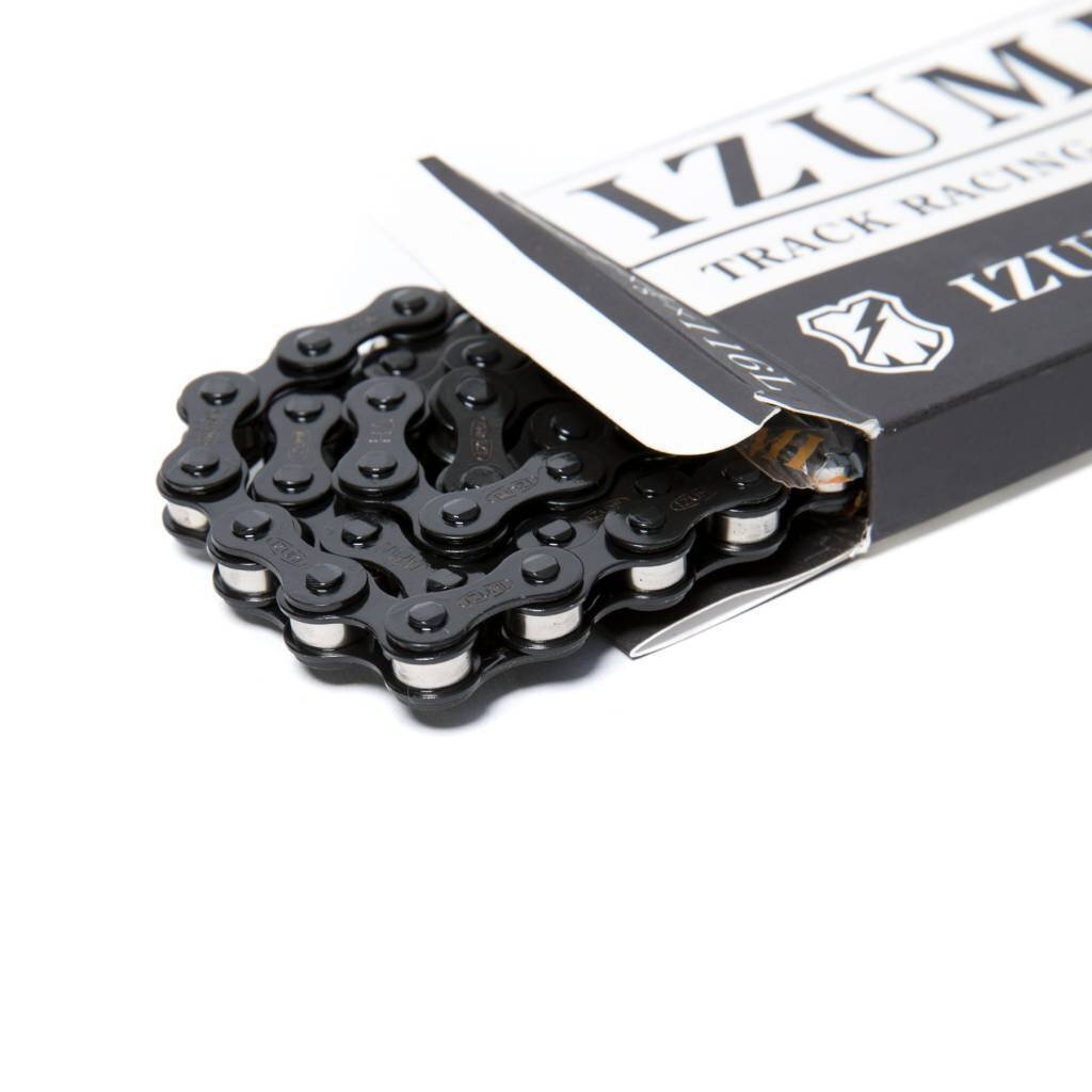 IZUMI 410 JET BLACK MASH SF CHAIN 1/2X1/8 116 LINKS NEW