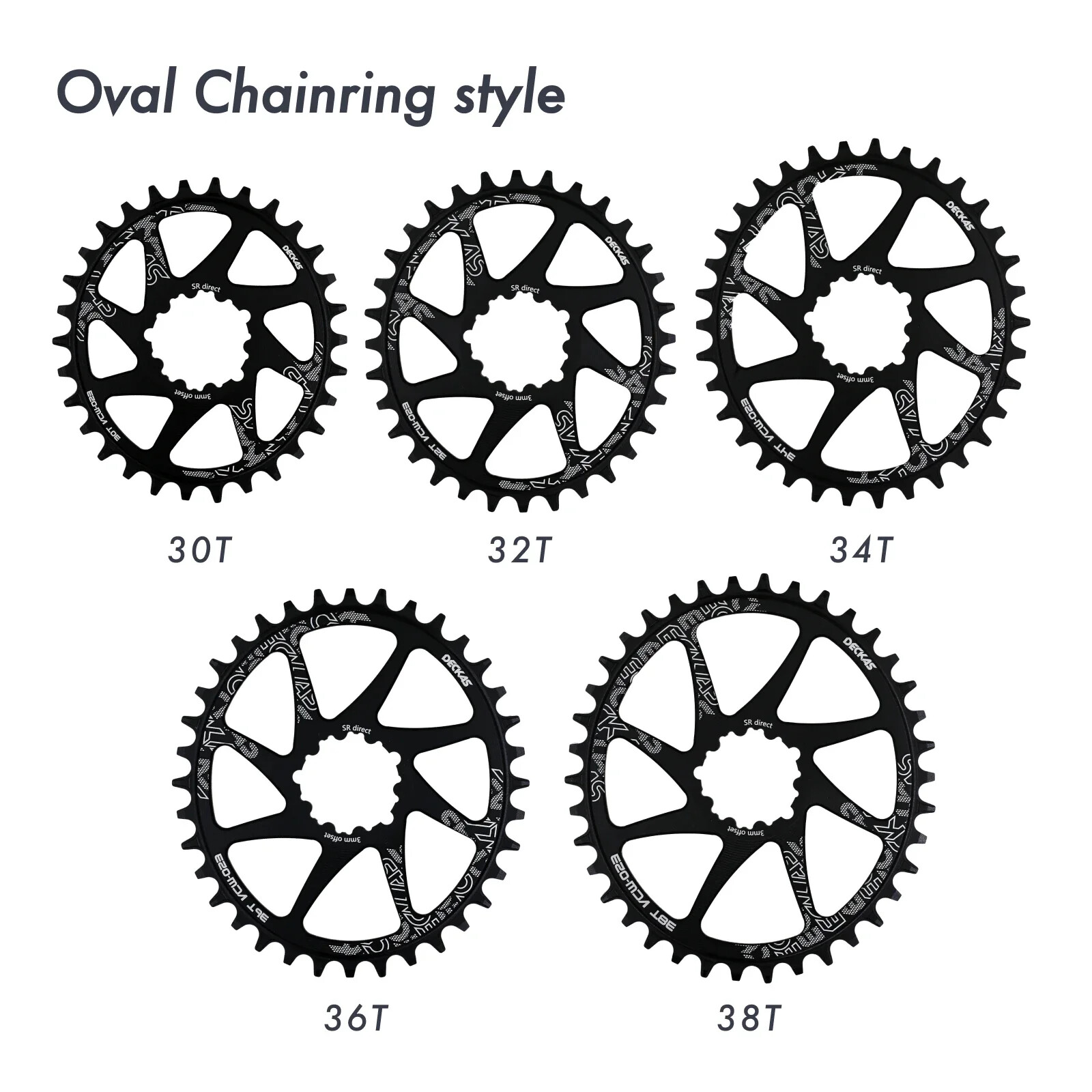 Deckas Oval Chainring 3mm 6mm Direct Mount for Sram XX1 Eagle X01 X1 X0 X9