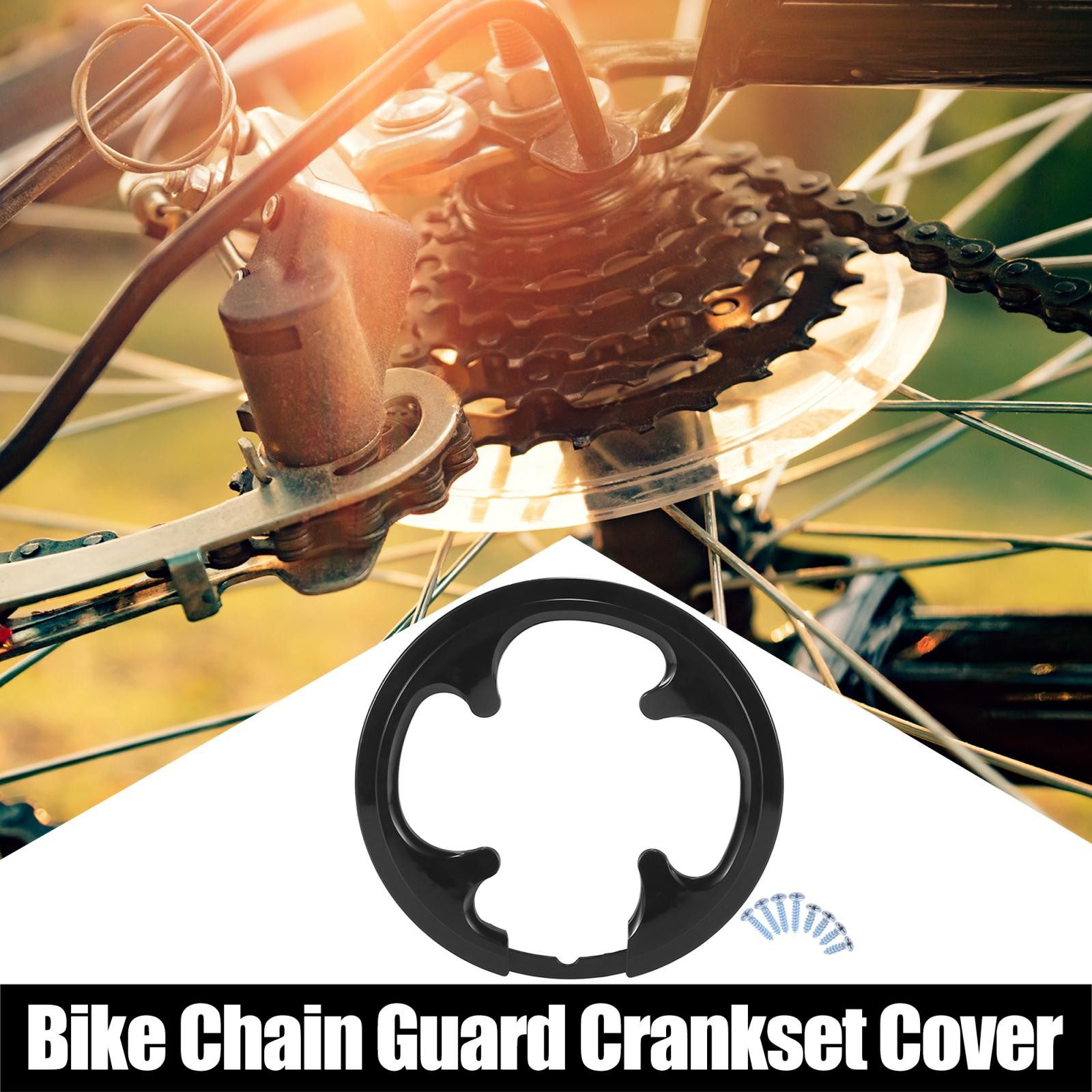 42 44 teeth 7.4cm 10.1cm bicycle crankset chain wheel cover black