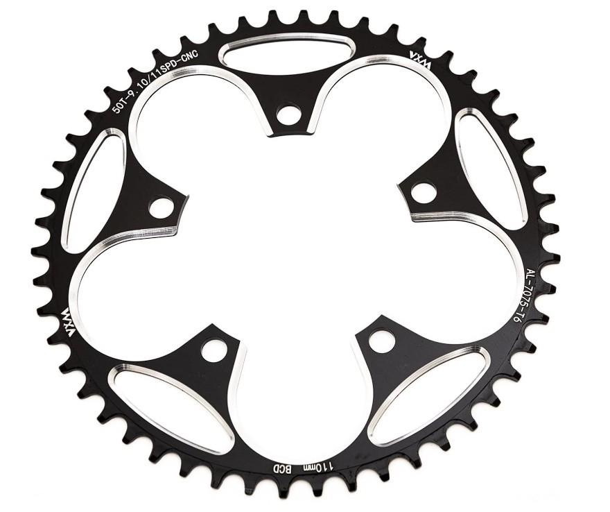 YBEKI 110BCD Narrow‑Wide Chainring CNC 7075‑T6 Aluminum 8‑12 Speed Road Bike 58T