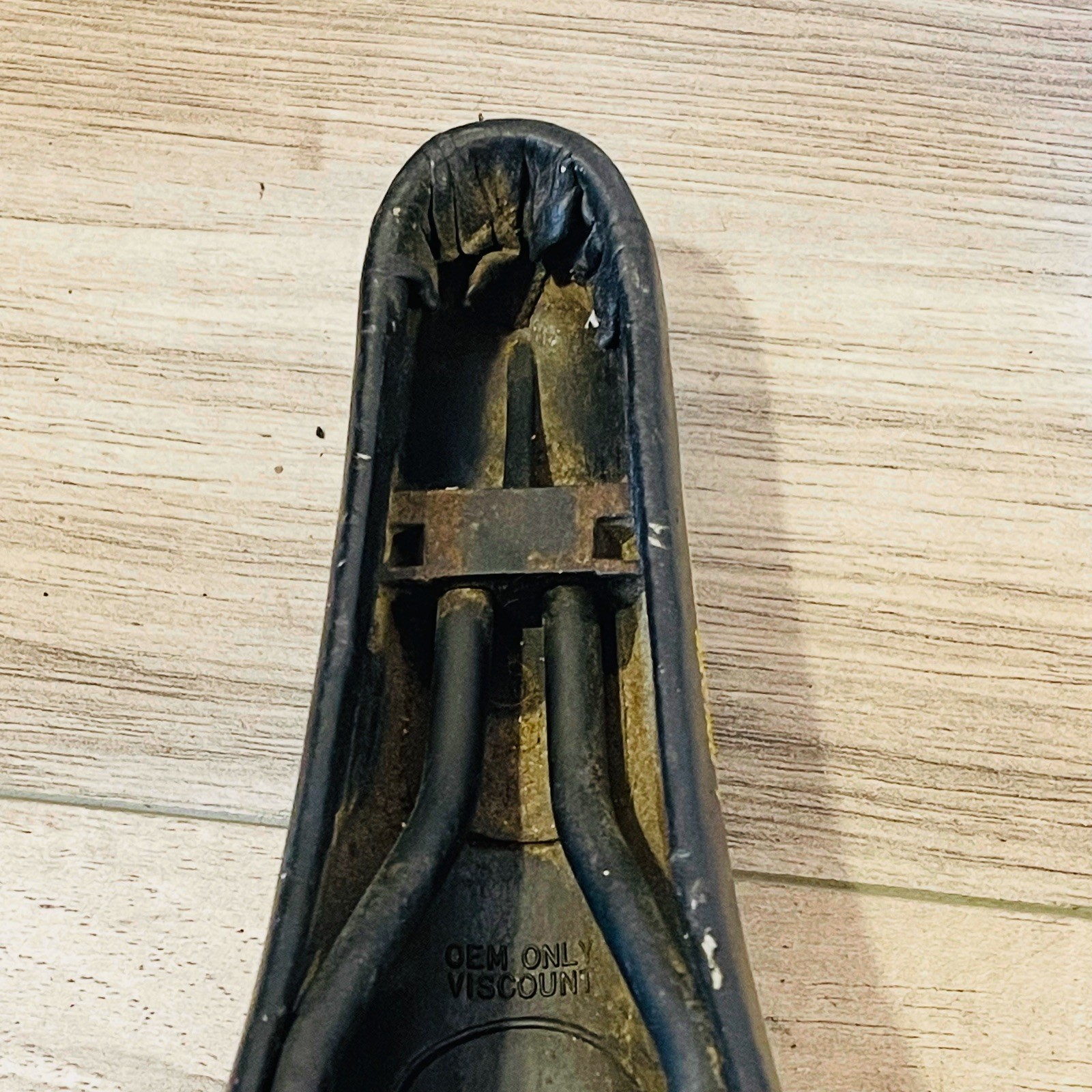 Vintage 1991 Avocet Racing I 1 Saddle Leather Black with Yellow