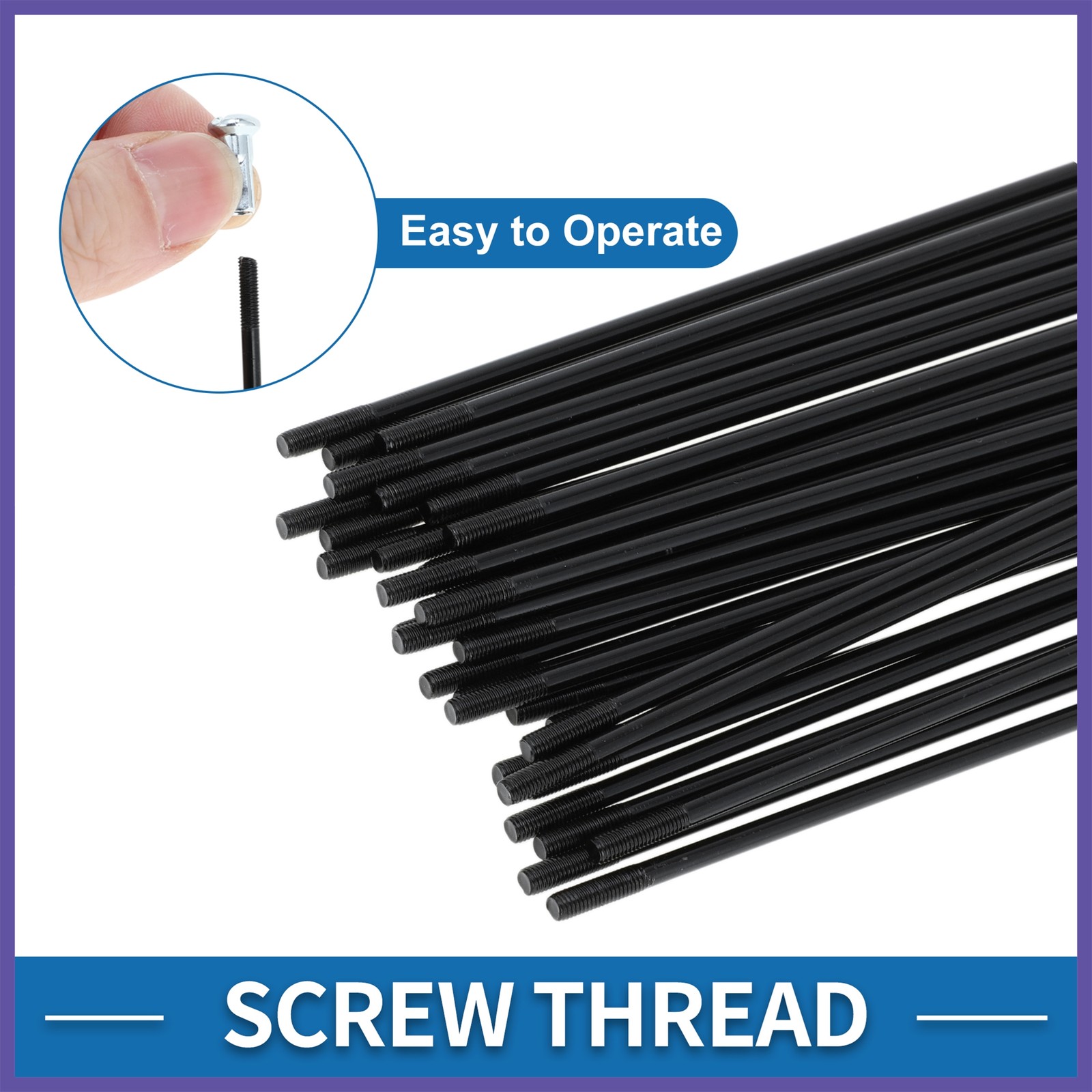 1 Set 12G 185mm Length Bicycle Spokes Nipple Carbon Steel Universal