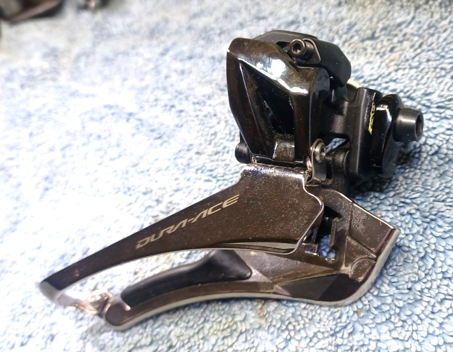 VGC, used, Shimano Dura Ace FD-R9100, Front Derailleur Braze On, 2×11