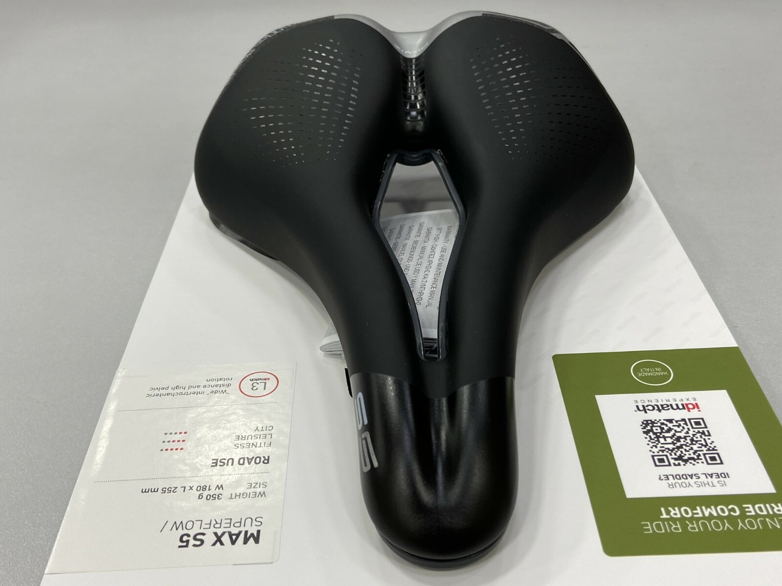 Selle Italia Max S5 Superflow L3 180x255mm FeC Alloy Rail Road Saddle (Black)