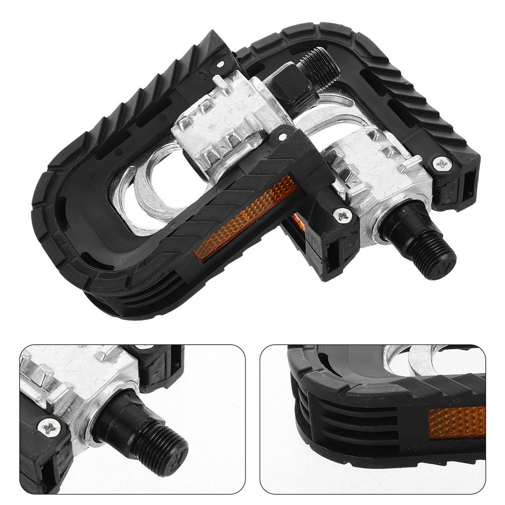 2 Pairs Folding Mountain Bike Pedals Aluminum Alloy Platform Bicycle Flat