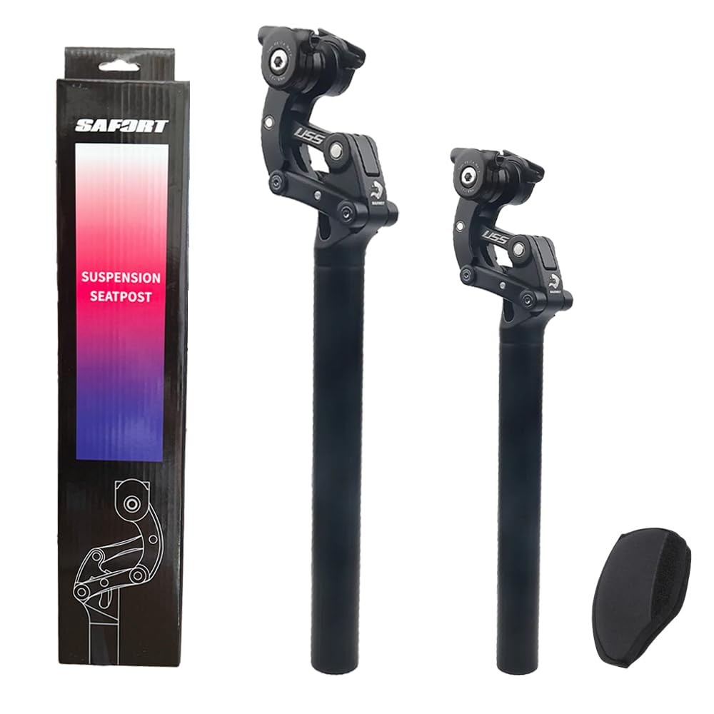SAFORTBikes Suspension Seatpost 34.9x365mm for Ebike Heavy Riders