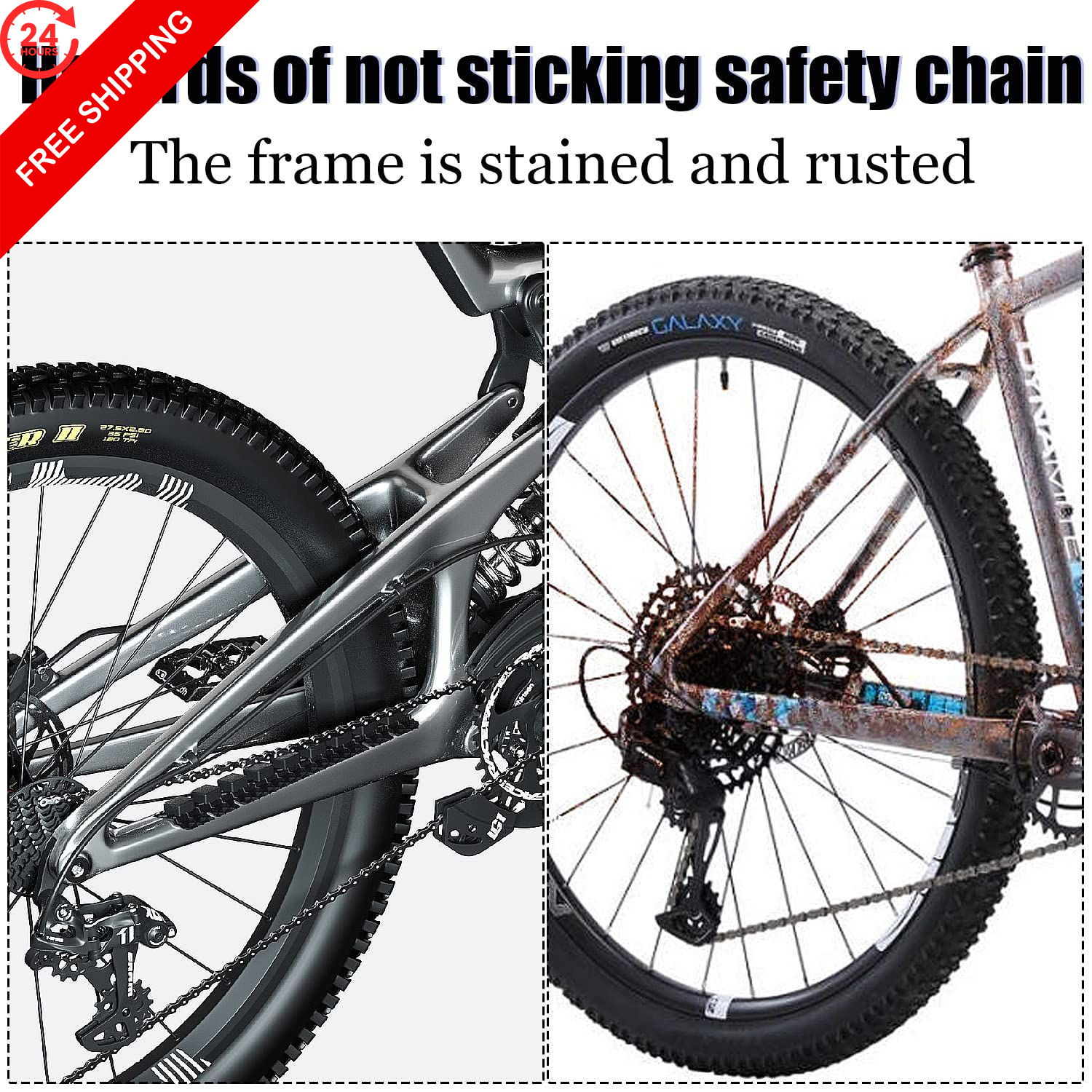 ziyue Mountain Bike Chainstay Protector, Silicone MTB Chain Guard E214