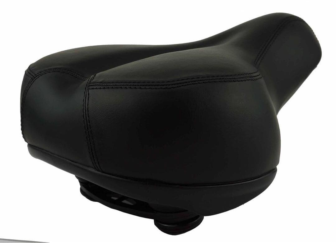 Thick Bicycle Saddle Black 210mm x 270mm for Lightweight Vehicles