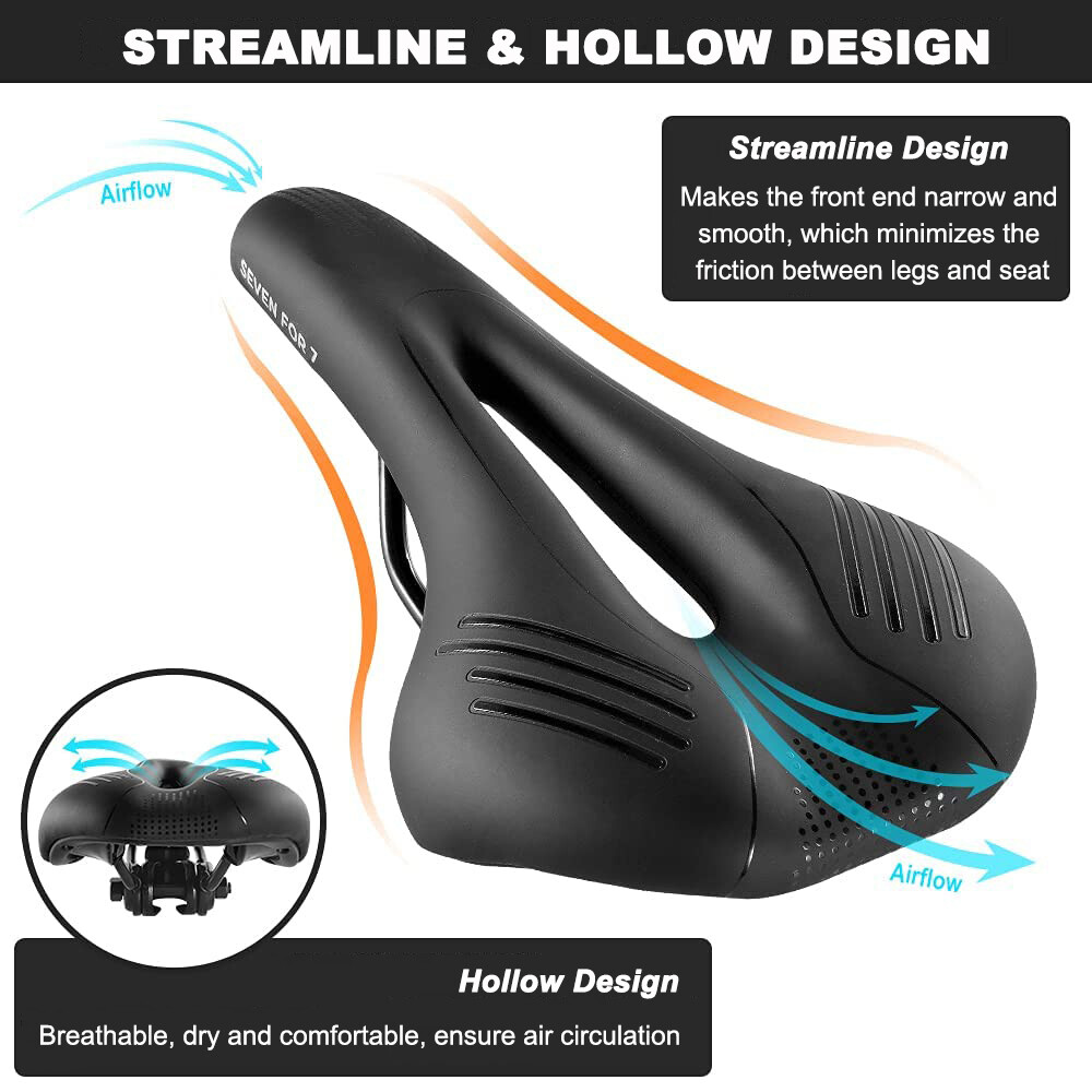 Bicycle Saddle Road Bike MTB Comfortable Breathable Cushion Seat Cycling Padded
