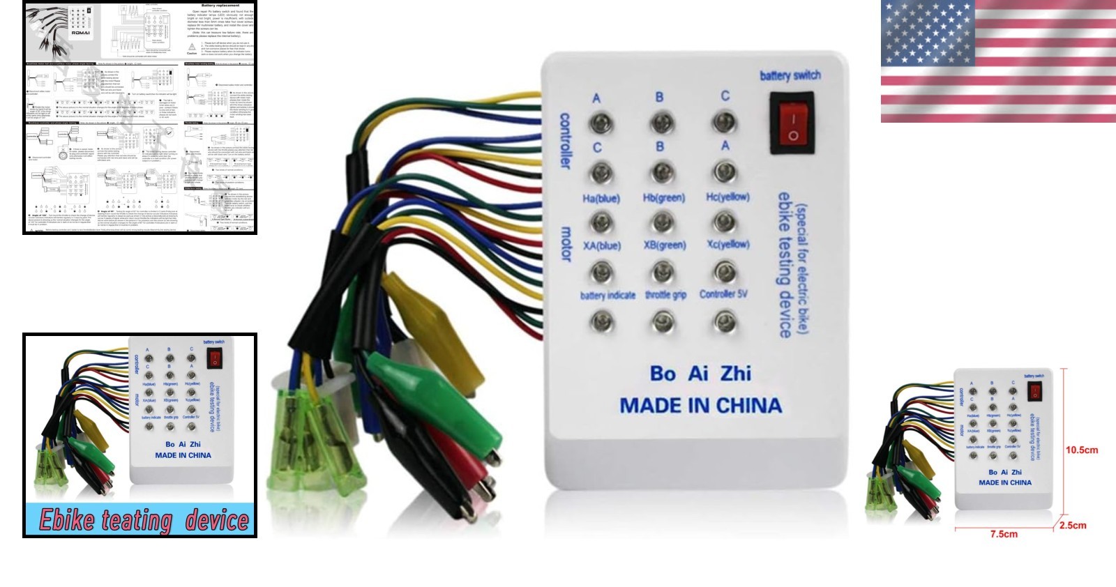 Quick Testing E-Bike Tester for Brushless Controllers – Lightweight & Portable