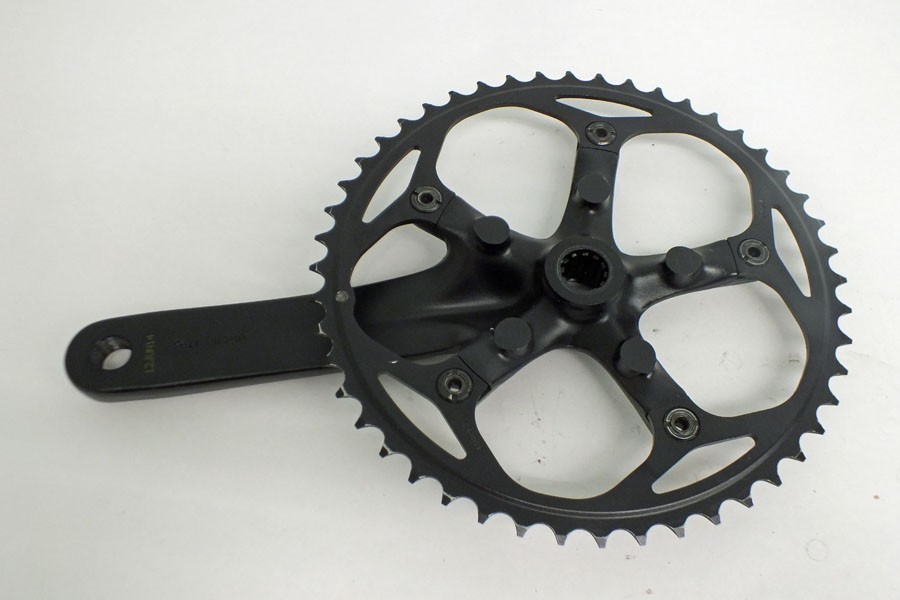 Vtg Sram Power Spline Track Crank 48t Custom Black Scroll Design 172.5mm 130BCD