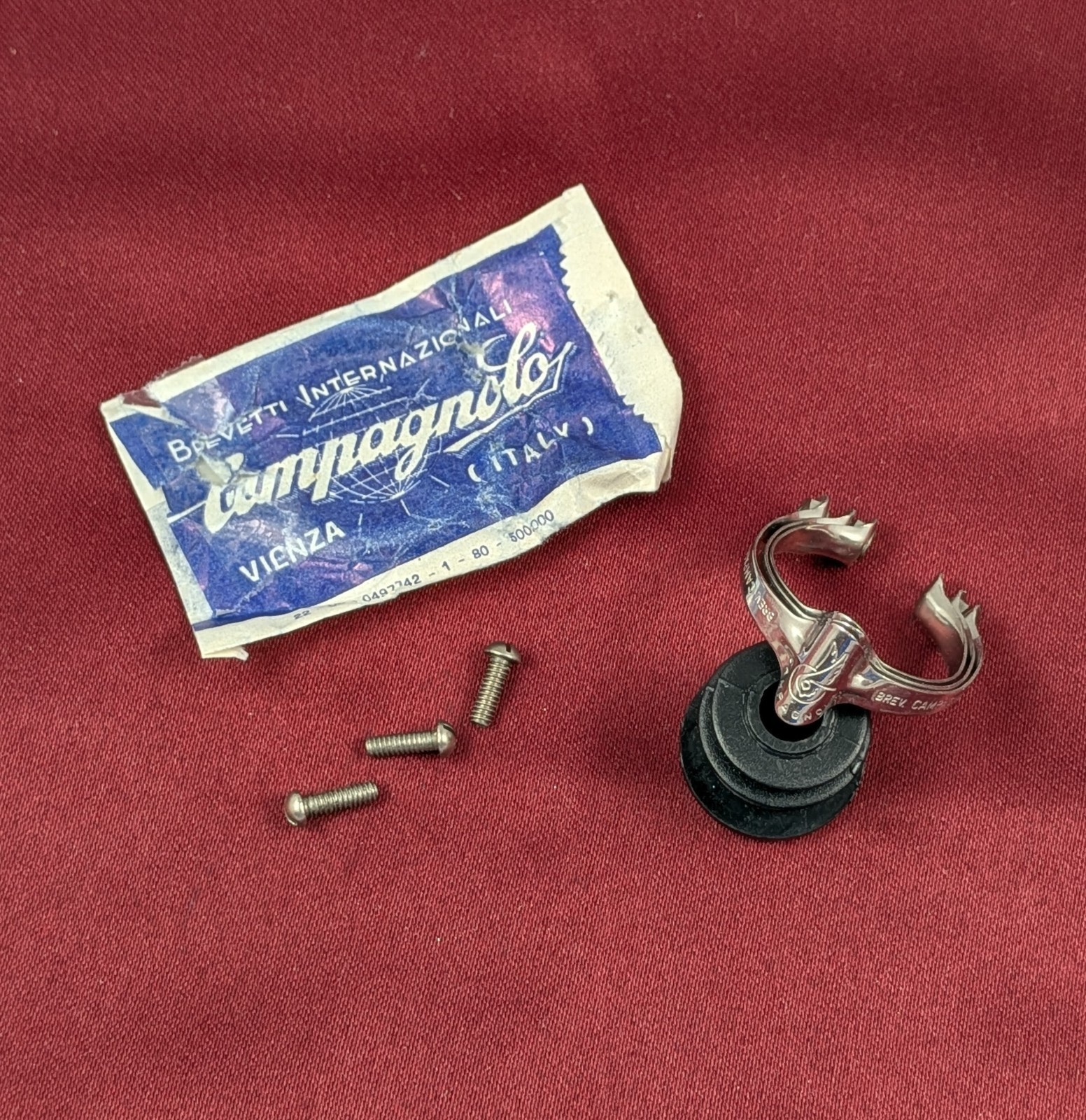 Campagnolo VTG Cable Guide Clamp-On Chrome Set of Three 25.4mm NOS