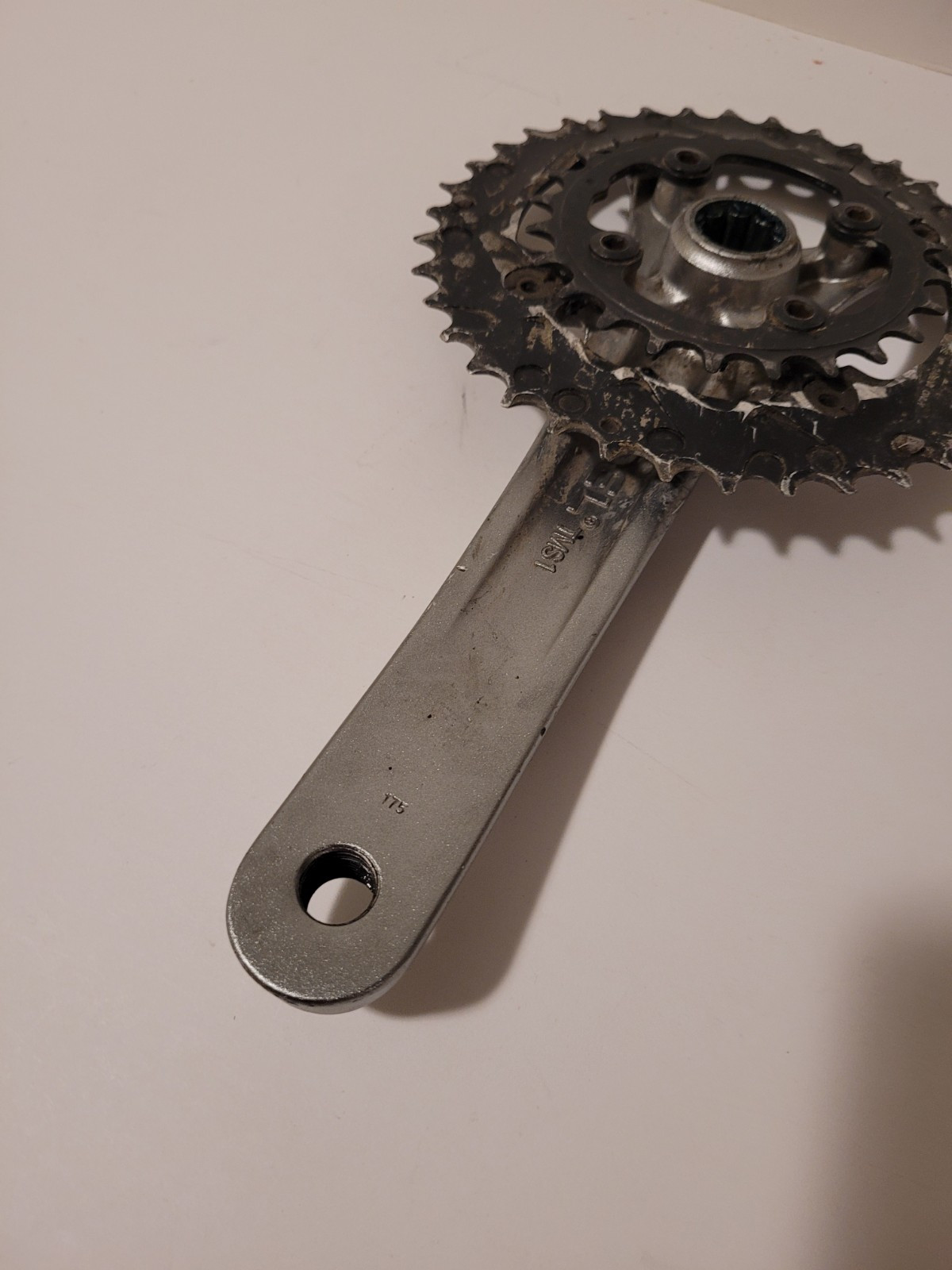 Andel TSM1 175mm 2×10 Silver Aluminum Double Crankset ISIS (FAT BIKE)