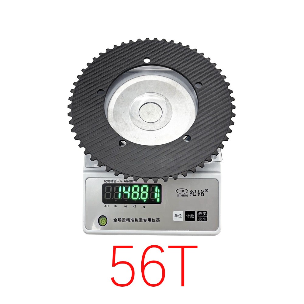 Ultralight Track Bike Carbon Fiber Chainring Fixed Sprocket BCD144 49-64T