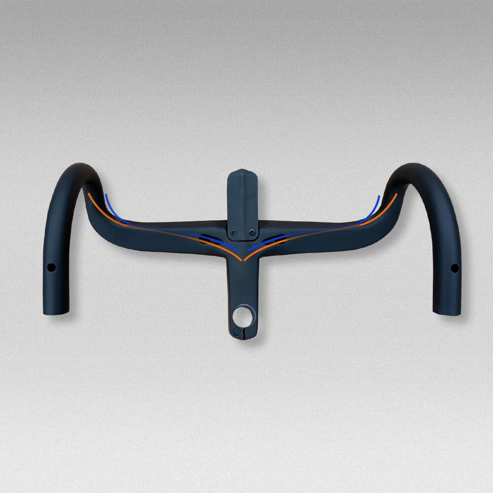 UD Carbon Road Bicycle Integrated Handlebars 28.6mm 380-440mm with Spacers Mount