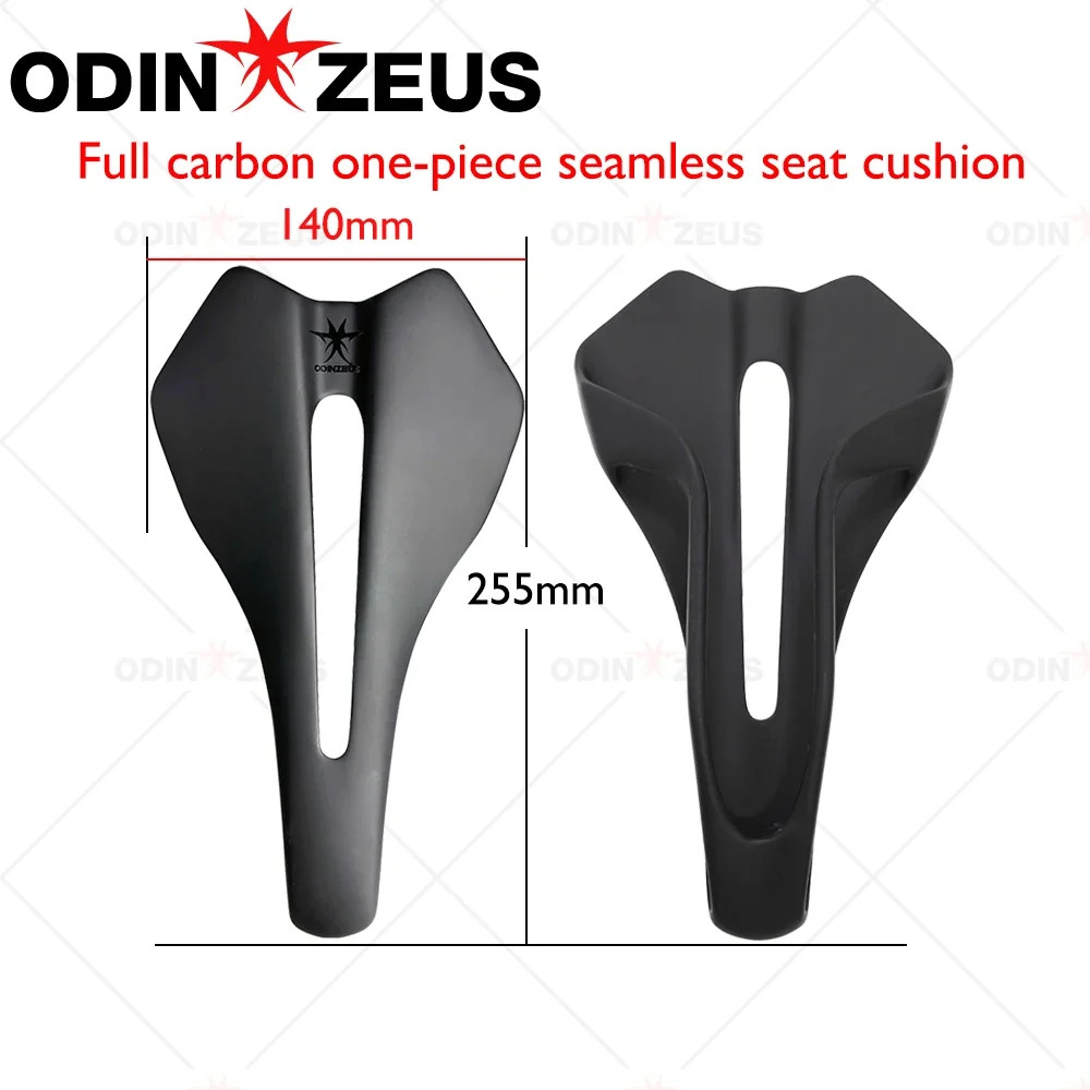 Carbon Fiber Leather Road Bicycle Saddle Hollow-Out Design Bike Seat Cushion