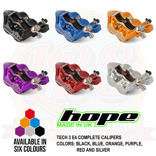 Hope Tech 3 E4 Brake Complete Calipers HBSPC58 – All Colors – New