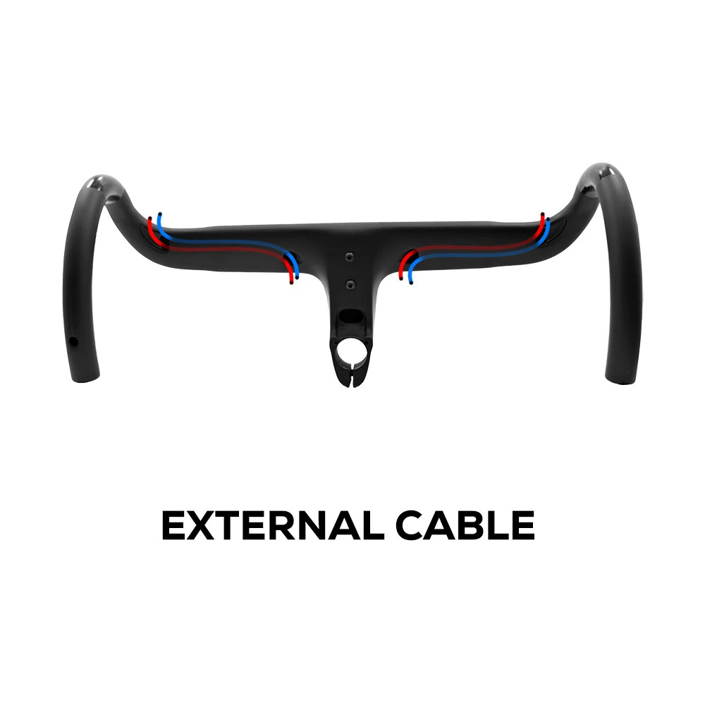 Road Bike Full Carbon Integrated CockpitHandlebar 28.6mm -10° 380-440*90-110mm