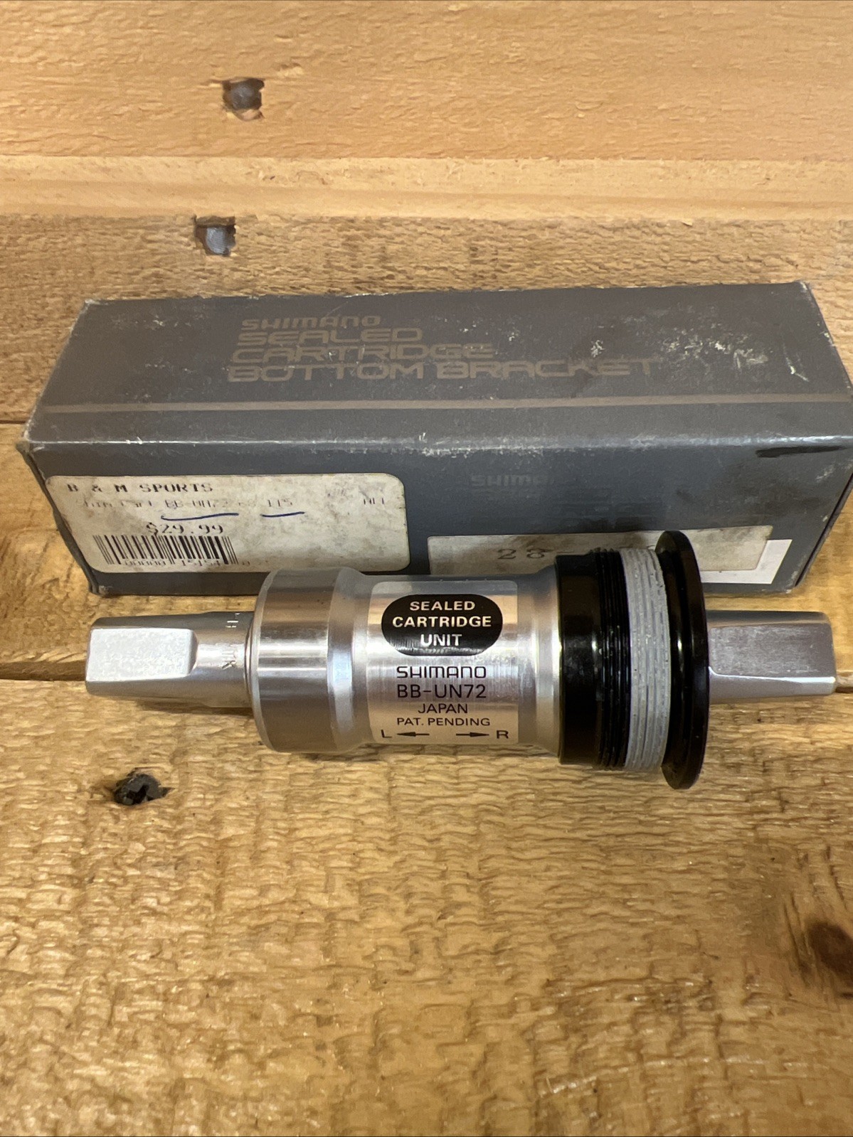NOS Shimano BB-UN72 Sealed Bottom Bracket 108mm 68mm JIS BSA 1.37×24 Japan