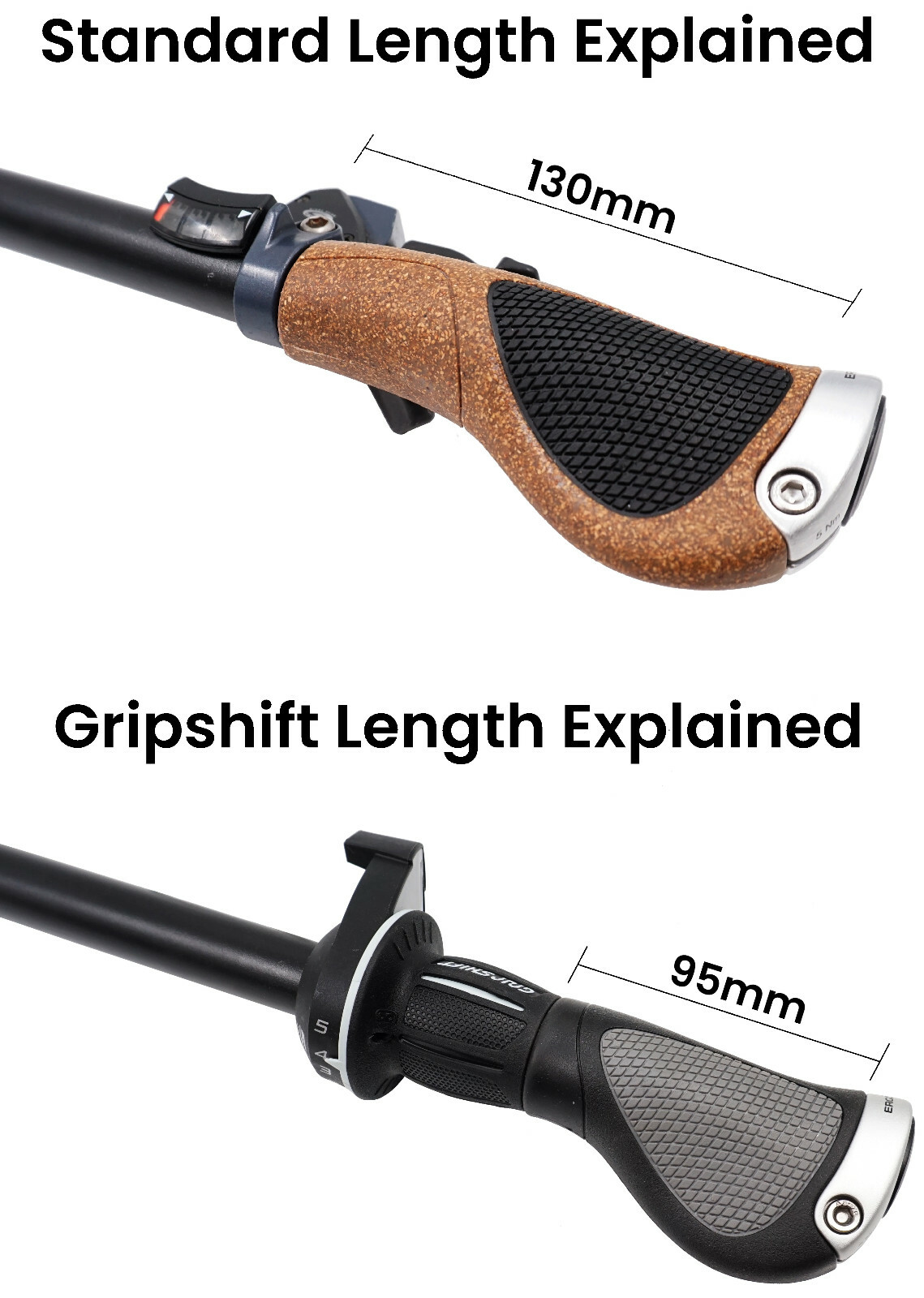 Ergon GP1 Evo Small or Large/Standard Grip OR GripShift Length (Right side) Bike