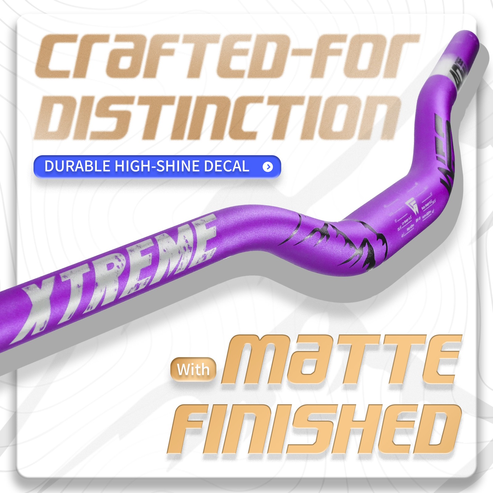 WFS Xtreme 31.8 x 800mm Handlebar 40mm Rise, Purple