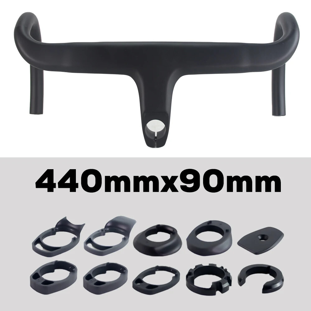 380-440mm Carbon Road Bike Integrated Handlebar 28.6mm Internal Routing Drop Bar
