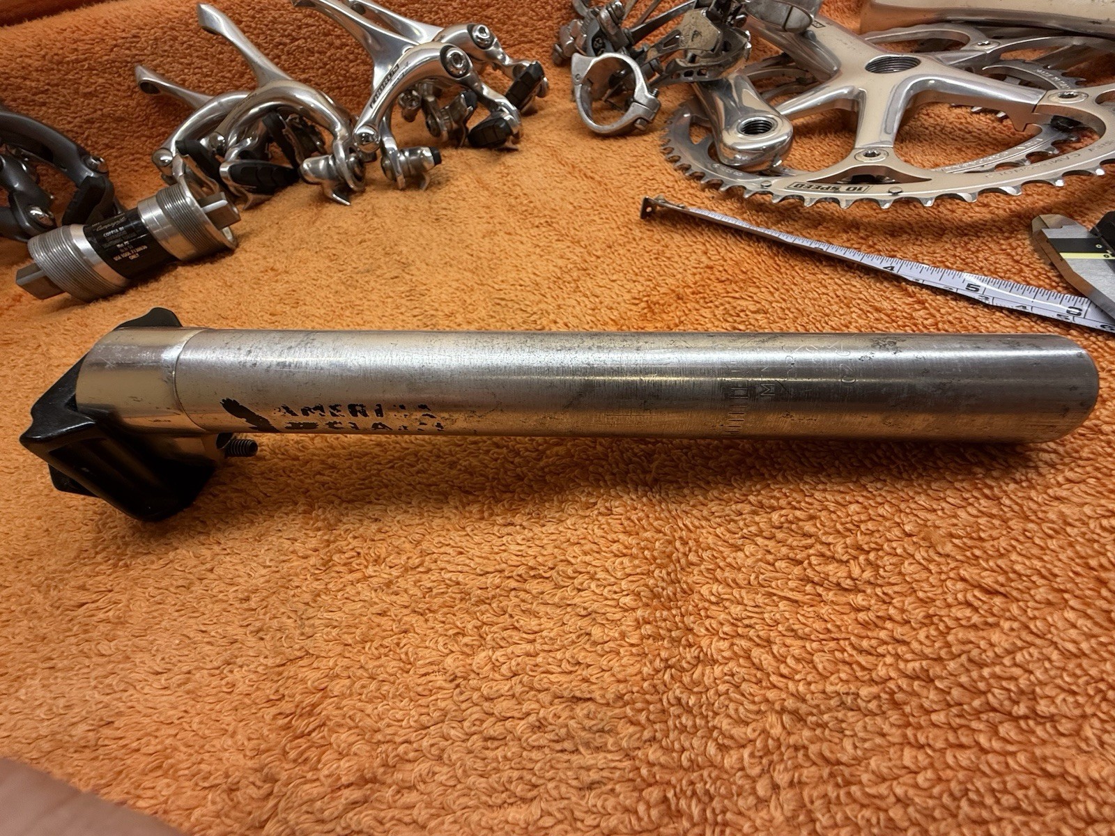 Vintage American Classic 27.2mm x 250mm Silver Aluminum Alloy Seatpost