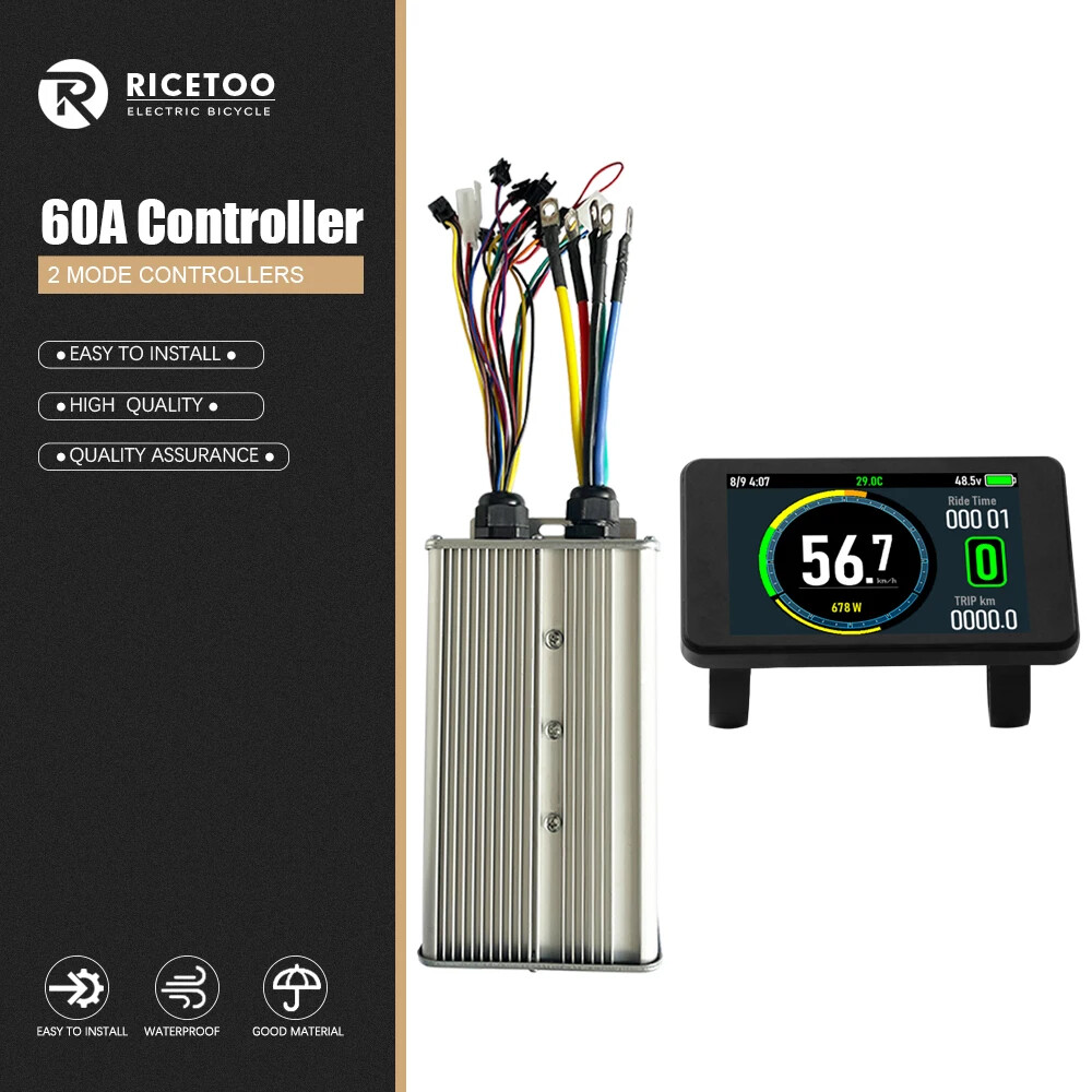 E-bike 60A Sinewave Dual Mode Controller 48V 52V 60V 72V 1000W-3000W Hub Motor