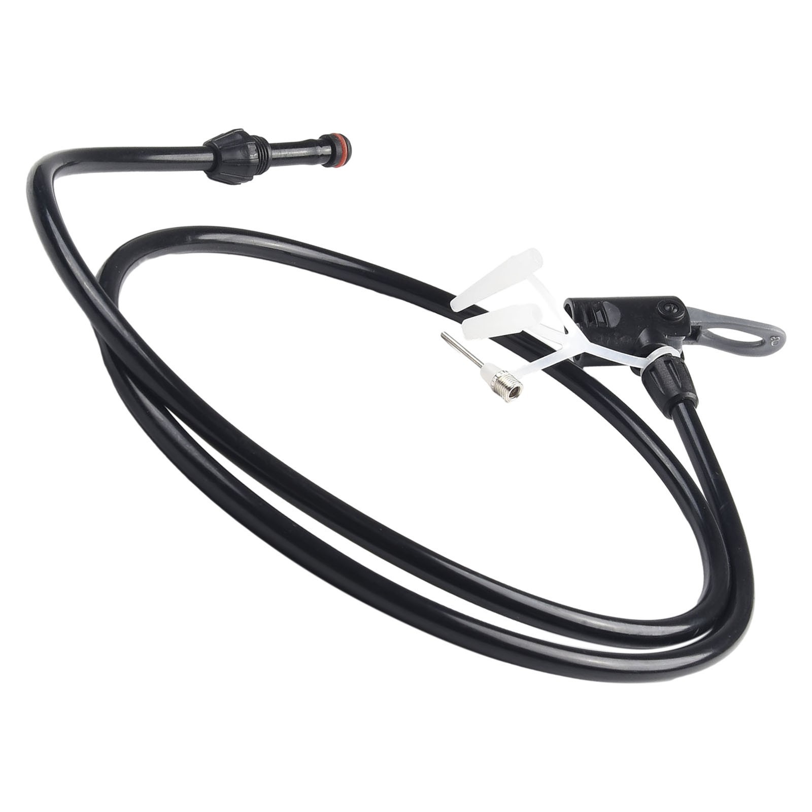 Convenient 125cm Bicycle Pump Tube Hose Extension for Multiple Nozzles