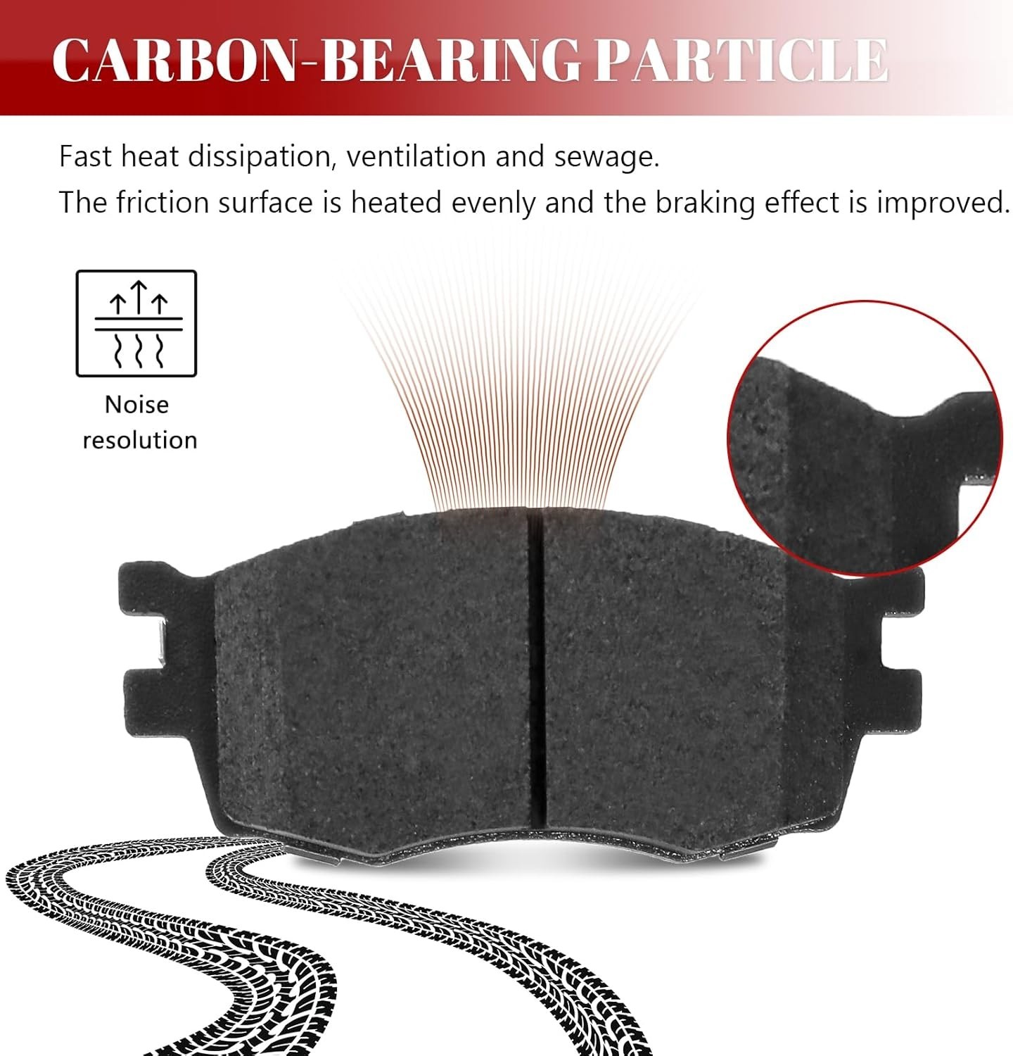 Front and Rear Ceramic Disc Brake Pads Set Replacement for Kia