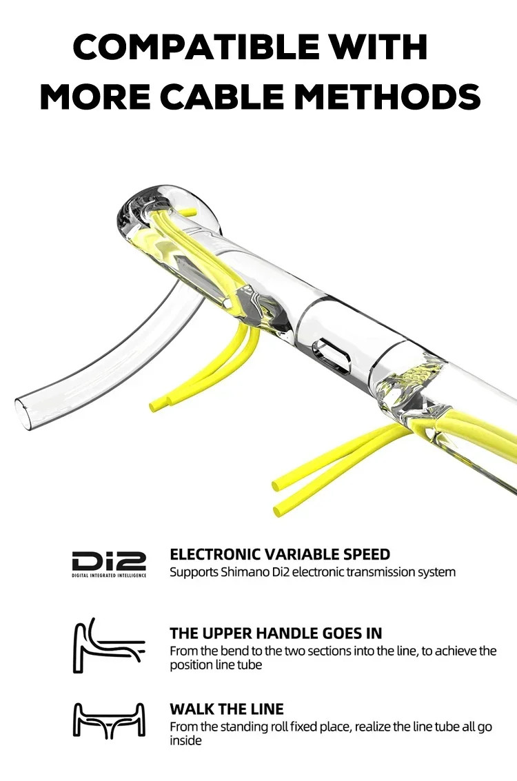 Road Bicycle Handlebar Carbon 360mm/380mm/400mm/420mm Fully Internal Routing
