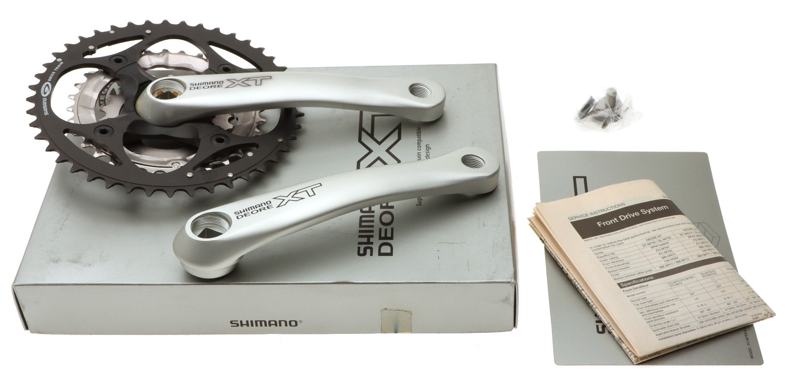 Shimano Deore XT FC-M7504 9 Speed Crankset JIS 170mm Silver 223244 NOS NEW NIB