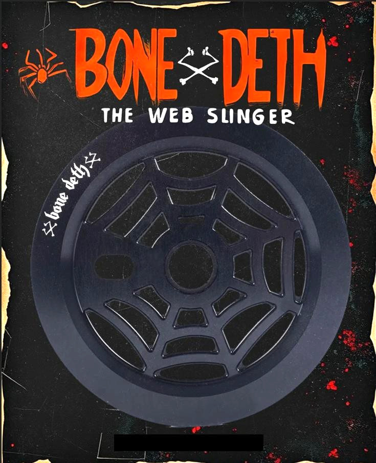 BONE DETH WEBSLINGER BMX BIKE SPROCKET + GUARD 7075 ALLOY 30t BLACK NEW