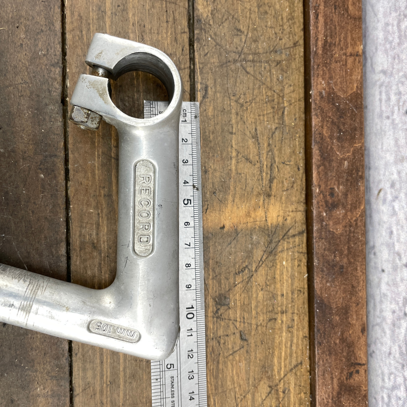 Vintage 3ttt Record Stem 105 mm Italy Pantograph 22.2 mm 3T 26.0 mm Eroica